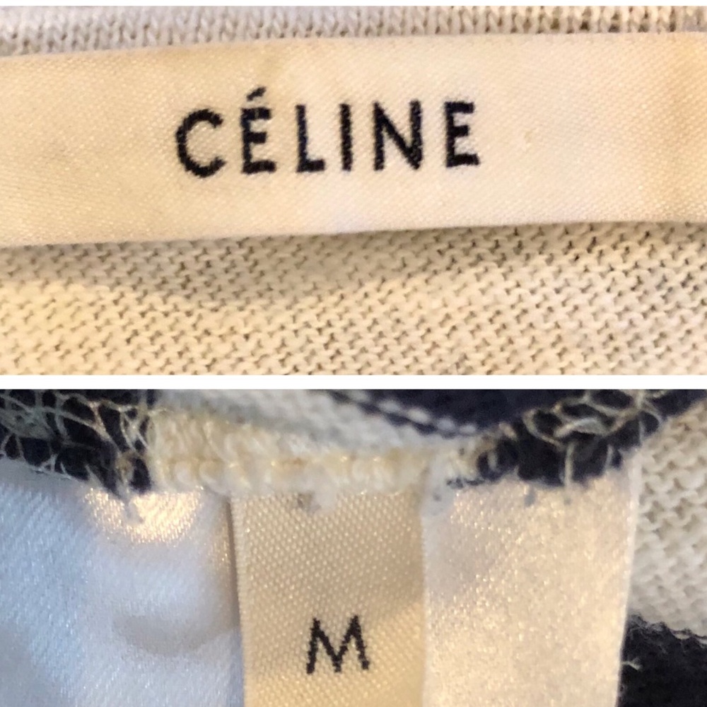 CELINE Striped Cotton Long Sleeve Mini Dress - Picture 7 of 7